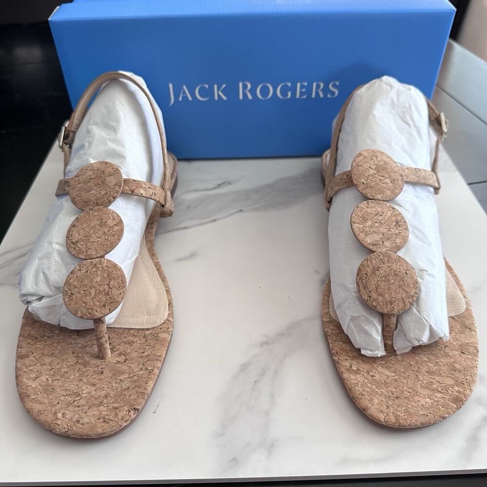 New Jack Rogers WORTH Women's Flat Sandals Cork Shoes Size 11 M $99